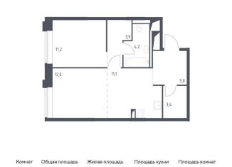 1-ком. квартира на продажу, 50.8 м2, Москва, жилой комплекс Верейская 41, к3/2, Можайский район