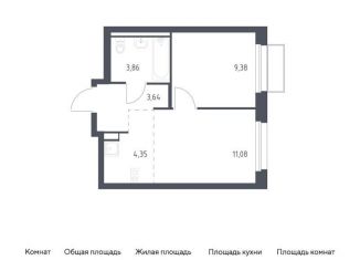 Продается 1-ком. квартира, 32.3 м2, поселение Филимонковское, жилой комплекс Квартал Марьино, к2
