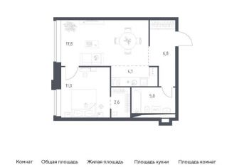 Продается двухкомнатная квартира, 47.3 м2, Москва, Можайский район, Верейская улица, 41с84