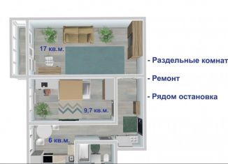 2-ком. квартира на продажу, 42.4 м2, Иркутская область, Комсомольская улица, 30