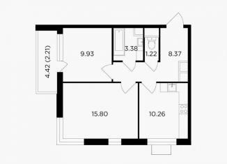 Продается 2-комнатная квартира, 52 м2, Одинцово, микрорайон Клубничное Поле, 8, ЖК Одинград квартал Семейный