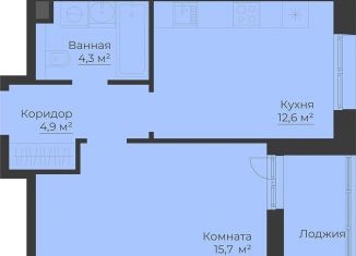 Продается однокомнатная квартира, 40.7 м2, Рыбинск