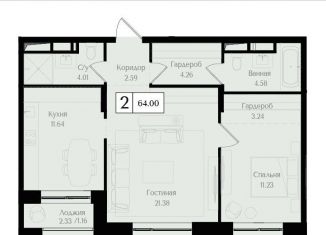 Продается 2-ком. квартира, 64 м2, Москва, район Преображенское