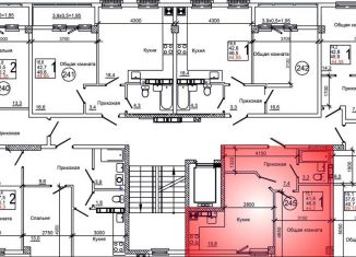 Продажа 1-ком. квартиры, 44.2 м2, село Мирное