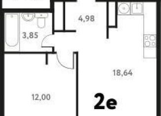 Продам однокомнатную квартиру, 40.9 м2, Пушкино, Школьная улица, 28к2