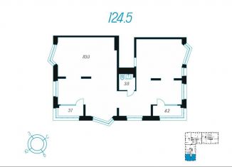 Продам 4-ком. квартиру, 124.5 м2, Тула, Центральный территориальный округ, улица Михеева, 9