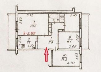 Продам 4-ком. квартиру, 78.7 м2, село Яганово, Центральная улица, 4