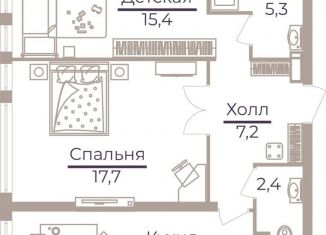 Продам 2-комнатную квартиру, 64.1 м2, Москва, Херсонская улица, 43к5, ЖК Оникс Делюкс