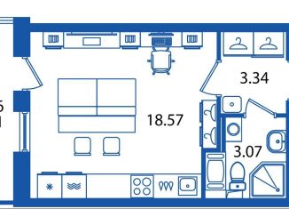 Продается квартира студия, 26.4 м2, Санкт-Петербург, ЖК Полис Приморский, проспект Авиаконструкторов, 61