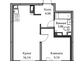 Продажа 2-комнатной квартиры, 34.2 м2, Санкт-Петербург, Ивинская улица, 19к3, метро Беговая
