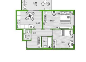 Продам 2-комнатную квартиру, 52 м2, Санкт-Петербург, ЖК Френдс