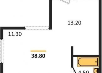 Продается 1-комнатная квартира, 38.8 м2, Новосибирск, Красный проспект, 220стр, ЖК Нобель