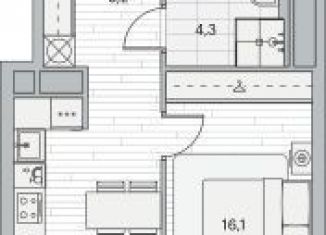 Продается 1-ком. квартира, 41.2 м2, Москва, Береговой проезд, 3, ЖК Береговой