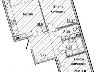 Продажа трехкомнатной квартиры, 62 м2, Санкт-Петербург, ЖК Ариосто, Плесецкая улица, 4