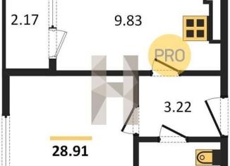 Продам 1-комнатную квартиру, 28.9 м2, Калининград, ЖК Белый Сад, Интернациональная улица, 16