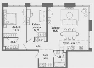 Продажа 2-комнатной квартиры, 93.8 м2, Москва, ЖК Селигер Сити, Ильменский проезд, 14к1