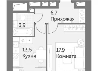 Продаю 1-комнатную квартиру, 42 м2, Москва, ЖК Архитектор