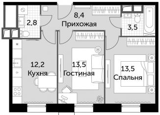 Продается двухкомнатная квартира, 53.9 м2, Москва, ЖК Движение Тушино, жилой комплекс Движение Тушино, к1-2