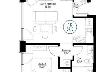 Продается 1-комнатная квартира, 37 м2, Москва, Волгоградский проспект, 32/5, станция Угрешская