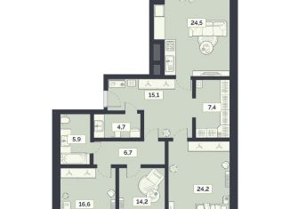 3-ком. квартира на продажу, 119.3 м2, Москва, метро Алексеевская, Староалексеевская улица, 5А