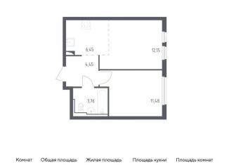 Продаю 1-ком. квартиру, 38.3 м2, Москва, жилой комплекс Остафьево, к17