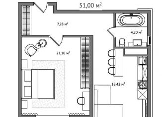 Продается трехкомнатная квартира, 51 м2, Сочи, Мацестинская улица, 12к1, микрорайон Мацестинская Долина