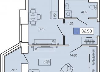 Продается 1-ком. квартира, 33 м2, Архангельск, улица Гагарина, 44, Октябрьский округ