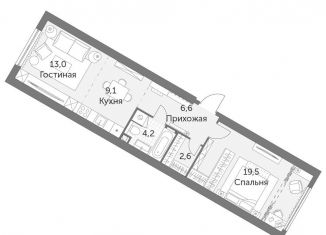 Продам однокомнатную квартиру, 55 м2, Москва, метро Калужская