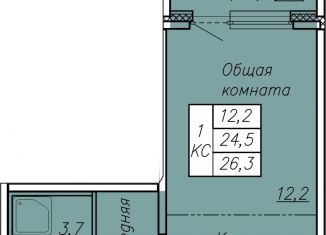 Продаю квартиру студию, 26.3 м2, посёлок Тельмана, ЖК Сибирь