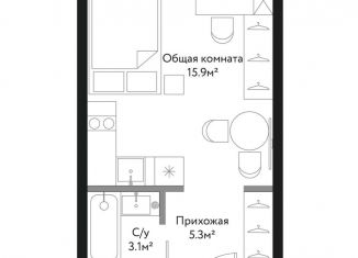 Продается квартира студия, 25.3 м2, Москва, район Дорогомилово