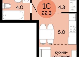 Продам квартиру студию, 22.3 м2, Пермь, улица Яблочкова, 5к5, Свердловский район