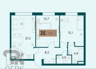 Продам 2-ком. квартиру, 68.7 м2, Москва, Винницкая улица, 8к4, метро Раменки