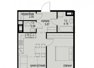 Продажа однокомнатной квартиры, 43.2 м2, Санкт-Петербург