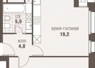 Продаю 2-комнатную квартиру, 48.9 м2, деревня Румянцево, Киевское шоссе, 22-й километр, 6Вк5, ЖК Хоумсити