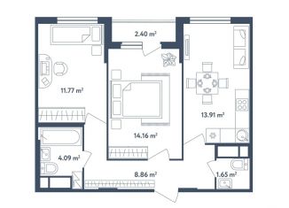 3-ком. квартира на продажу, 55.6 м2, поселок Мещерино