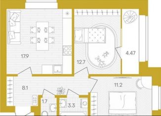 Продам 2-комнатную квартиру, 59.4 м2, Брянская область, Выставочная улица