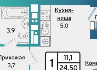 Продажа квартиры студии, 24.5 м2, Ижевск, Индустриальный район