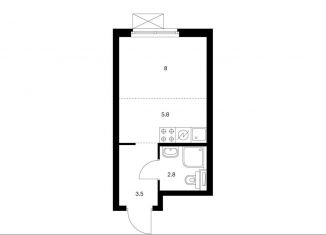 Продается квартира студия, 20.1 м2, Москва, жилой комплекс Полярная 25, 2.3, район Южное Медведково