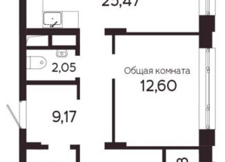 Продается 2-ком. квартира, 72.2 м2, Томск, Комсомольский проспект, 48, ЖК На Комсомольском 48