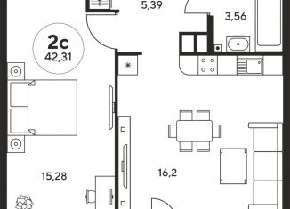 Продается 1-ком. квартира, 42 м2, Ростов-на-Дону, ЖК Гринсайд