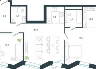 Продам трехкомнатную квартиру, 75.8 м2, Москва, ЖК Левел Стрешнево, Волоколамское шоссе, 81/2с2