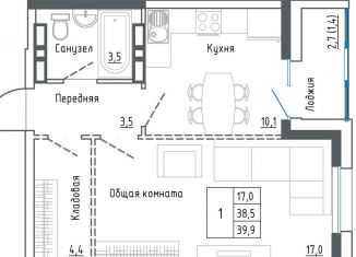 Продается 1-ком. квартира, 41.3 м2, Уссурийск, улица Александра Францева, 42