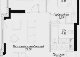Продается 2-комнатная квартира, 68.5 м2, Москва, 1-й Сетуньский проезд, вл6, ЖК Хайд