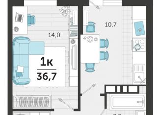 Продаю однокомнатную квартиру, 36.7 м2, Краснодар, улица Автолюбителей, 1Гк1, ЖК Стрижи