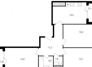 Продается трехкомнатная квартира, 80.5 м2, Москва, жилой комплекс Михалковский, к1, ЖК Михалковский