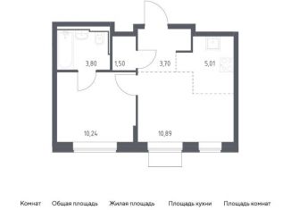 2-комнатная квартира на продажу, 35.1 м2, Москва