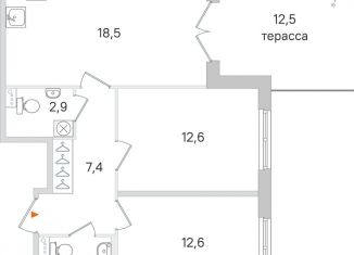 Продаю двухкомнатную квартиру, 61.7 м2, Пушкин