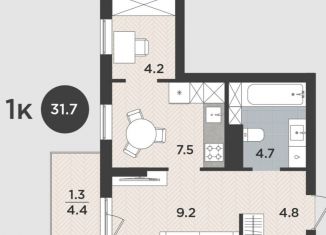 Продажа 2-комнатной квартиры, 31.7 м2, Калининград, Тихорецкий проезд