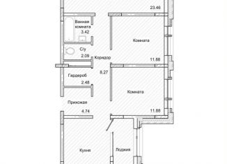 Продаю трехкомнатную квартиру, 93.4 м2, Батайск, улица Ленина, 168Г
