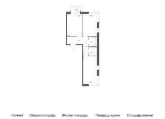 Двухкомнатная квартира на продажу, 58.1 м2, Видное, Советская площадь
